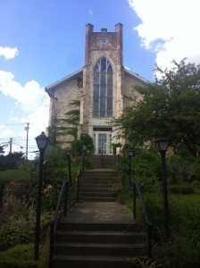 Front view of the church